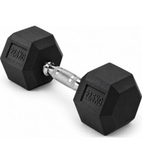 HEX PRO Rubber Dumbbell - 22,5 kg