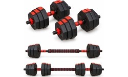 Adjustable HEX Dumbbell & Barbell 2-in-1 Set - 15 kg