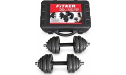 Adjustable Cast Iron Dumbbell Set with Carry Case - 30kg