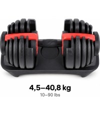 Adjustable Weight Dumbbell - 4,5–40,8 kg (10–90 lb)