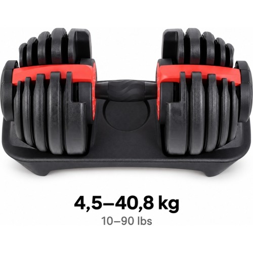 Adjustable Weight Dumbbell - 4,5–40,8 kg (10–90 lb)
