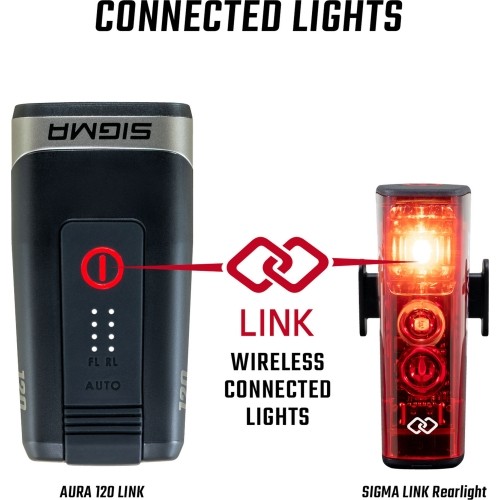 Lampka przednia Sigma Aura 120 Link USB