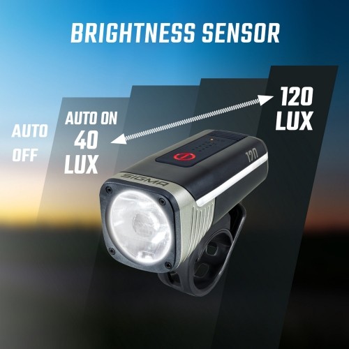 Lampka przednia Sigma Aura 120 Link USB