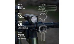 Lampka przednia Sigma Aura 170 HB Link USB