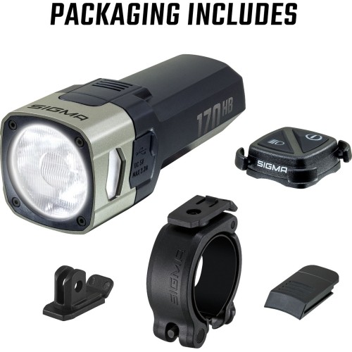 Lampka przednia Sigma Aura 170 HB Link USB