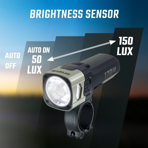Lampka przednia Sigma Aura 170 HB Link USB