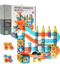 Zestaw klocków magnetycznych, 128 elementów