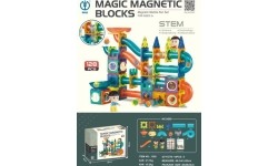 Zestaw klocków magnetycznych, 128 elementów