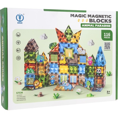 Magnetic Blocks Set 116 pcs.