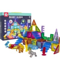 3D ZOO Magnetic Blocks Set 64 pcs.
