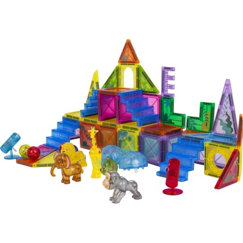 3D ZOO Magnetic Blocks Set 64 pcs.