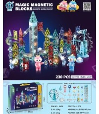 Klocki magnetyczne „Tor kulkowy”, 230 szt.