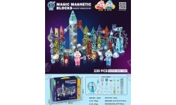 Klocki magnetyczne „Tor kulkowy”, 230 szt.