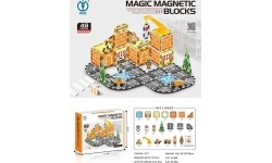 Magnetyczny zestaw klocków Plac Budowy, 48 szt.