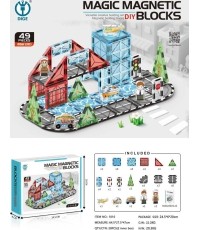 Magnetic City Blocks Set 49 pcs.