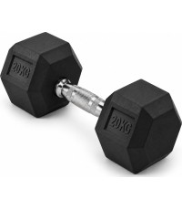 HEX PRO Rubber Dumbbell - 20 kg