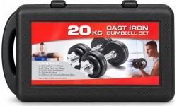 Regulowany zestaw żeliwnych hantli FiTKER® z torbą - 20 kg