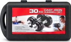 Regulowany zestaw żeliwnych hantli FiTKER® z torbą - 30kg