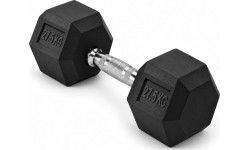 HEX PRO Rubber Dumbbell - 27,5 kg