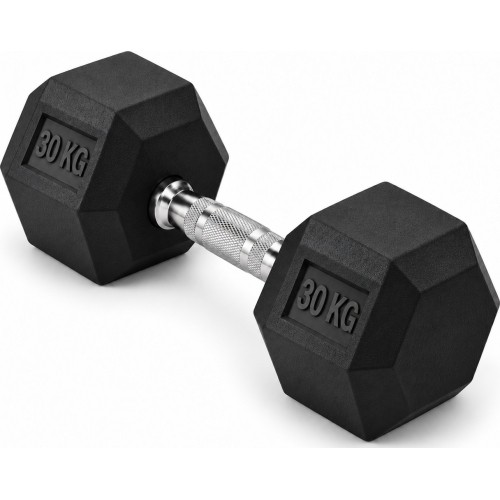 Hantel gumowany FiTKER® HEX PRO - 30kg