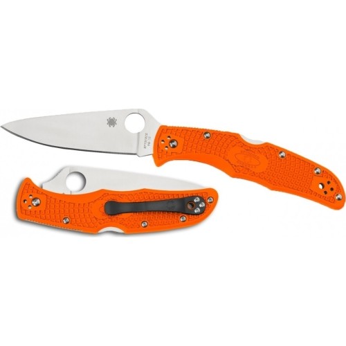 Nóż składany Spyderco C10FPOR Endura 4, Flat Ground, pomarańczowy