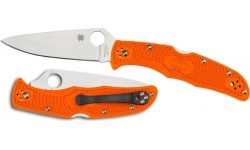 Nóż składany Spyderco C10FPOR Endura 4, Flat Ground, pomarańczowy