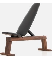 Ławka treningowa WeightBench, orzech czarny - Kunstleder