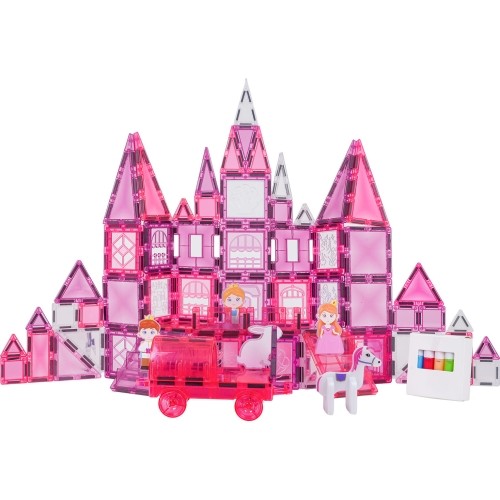 Pink Princess Magnetic Blocks Set 126 pcs.