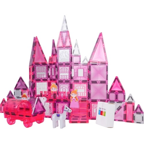 Pink Princess Magnetic Blocks Set 126 pcs.