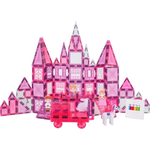 Pink Princess Magnetic Blocks Set 126 pcs.