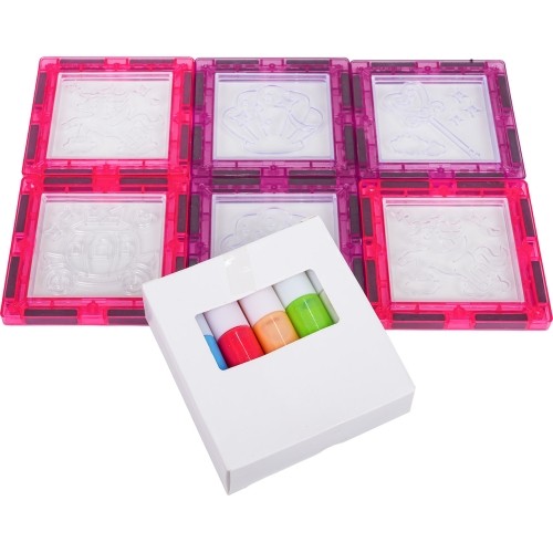 Pink Princess Magnetic Blocks Set 126 pcs.