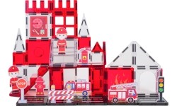 Zestaw klocków magnetycznych „Straż pożarna", 48 szt.