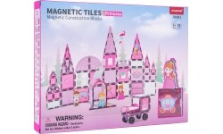 Różowy zestaw magnetycznych klocków Princess, 58 szt.