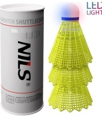NBL6293 nylonowe lotki LED do badmintona, wielokolorowe, 3 szt., NILS