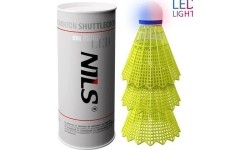 NBL6293 nylonowe lotki LED do badmintona, wielokolorowe, 3 szt., NILS