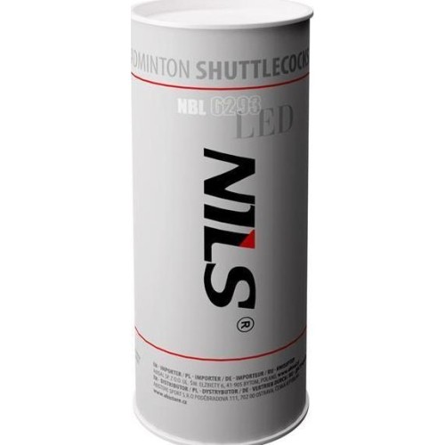 NBL6293 nylonowe lotki LED do badmintona, wielokolorowe, 3 szt., NILS