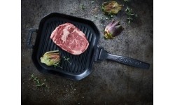 Żeberkowana patelnia żeliwna ze zdejmowaną rączką Steak Champ
