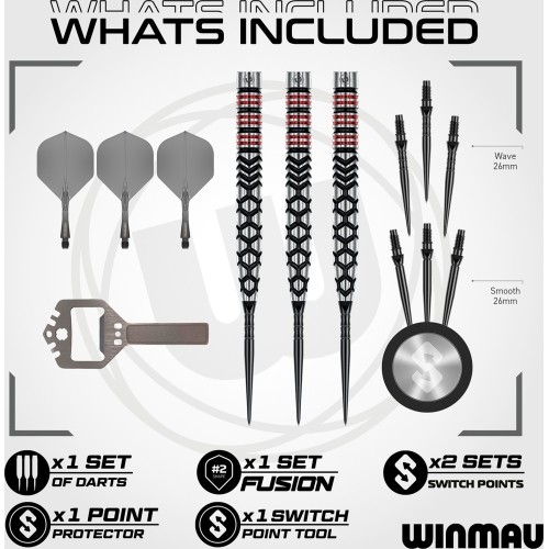 Winmau Fornax Tapered Switch Point darts 90%