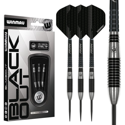 Winmau Blackout 2 steel tip darts 90% tungsten