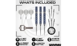 Rzutki Winmau Lunaris Parallel Switch Point, 90% wolframu