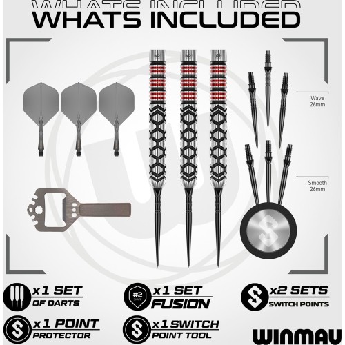 Winmau Fornax Parallel Switch Point darts 90%