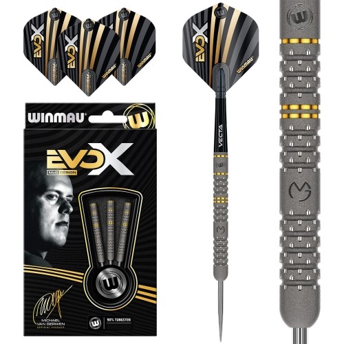 Winmau MvG EvoX 90% Tungsten Steel Tip Darts
