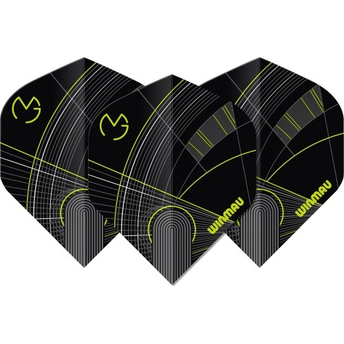 Piórka do rzutek Winmau Prism Delta MvG czarno-zielone