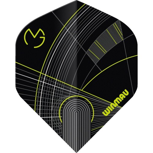 Piórka do rzutek Winmau Prism Delta MvG czarno-zielone