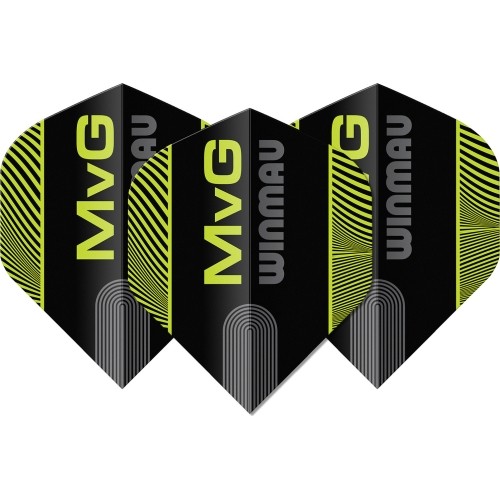 Piórka do rzutków Winmau Prism Delta MvG niebiesko/zielone w paski