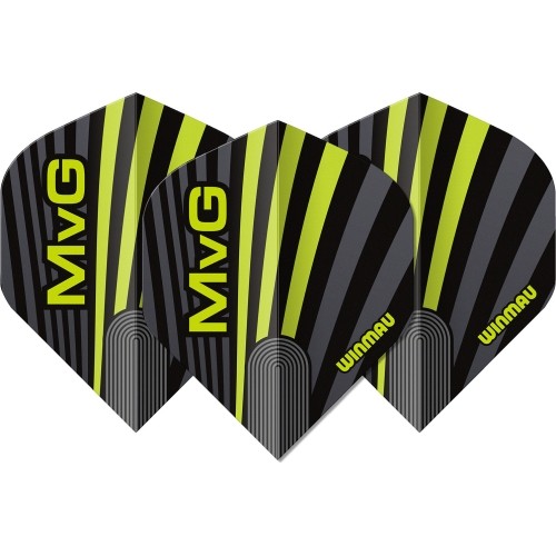 Piórka do rzutek Winmau Prism Delta MvG, szare/zielone