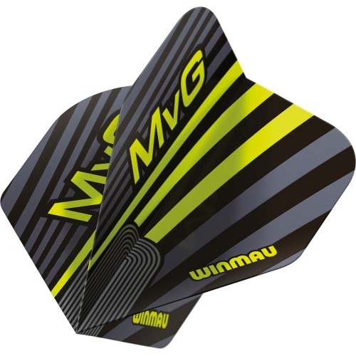 Piórka do rzutek Winmau Prism Delta MvG, szare/zielone