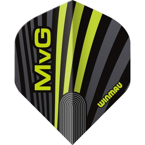 Piórka do rzutek Winmau Prism Delta MvG, szare/zielone