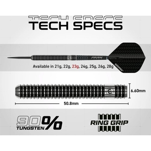 Winmau Blackout 1 steel tip darts 90% tungsten 23G