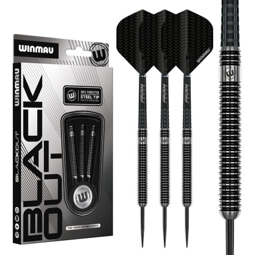 Winmau Blackout 1 steel tip darts 90% tungsten 25G